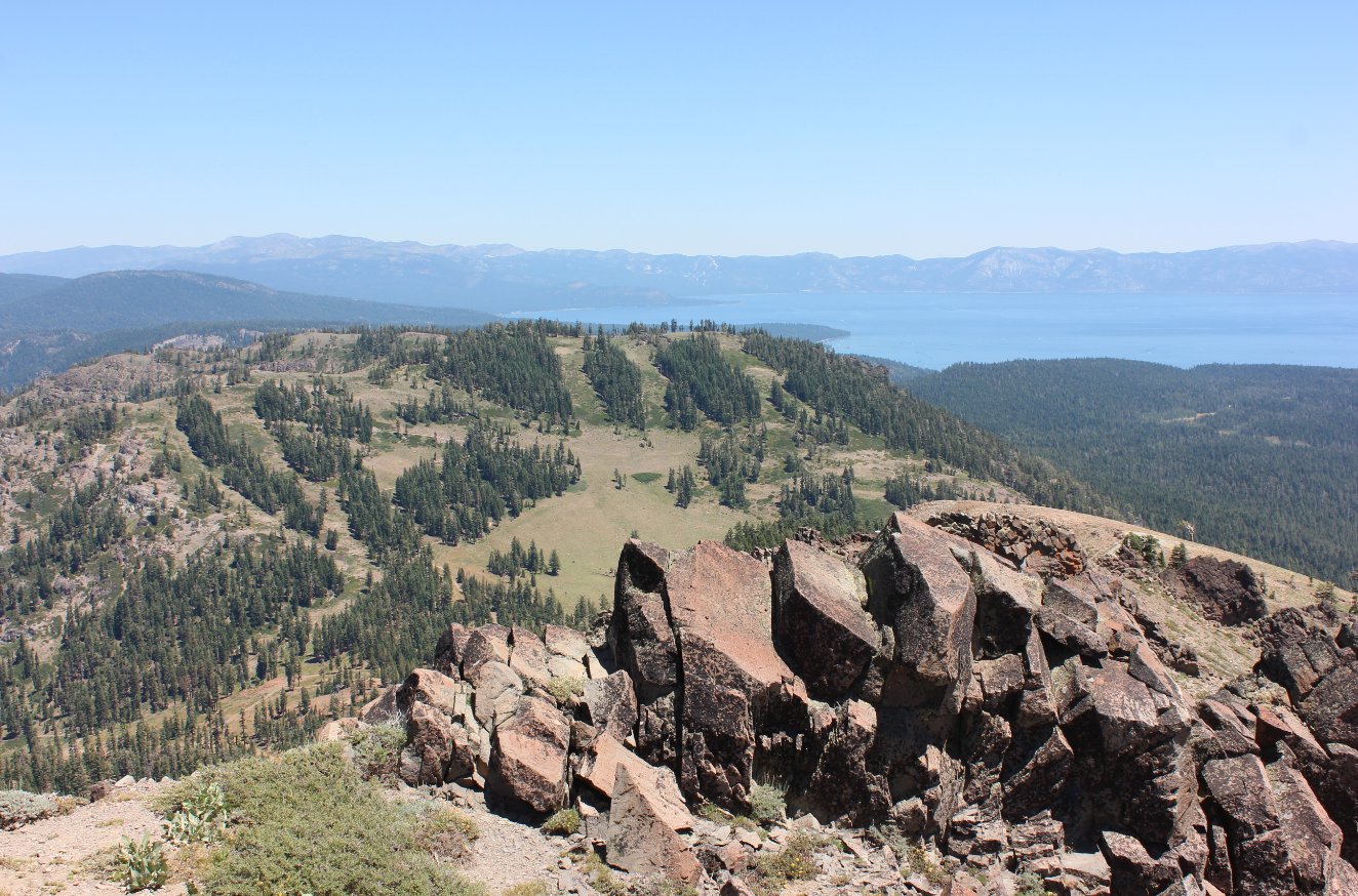 Looking west