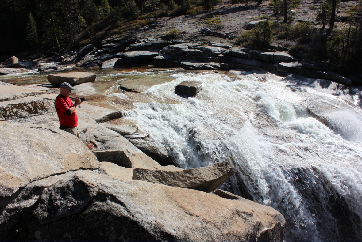 Mark at the lower falls