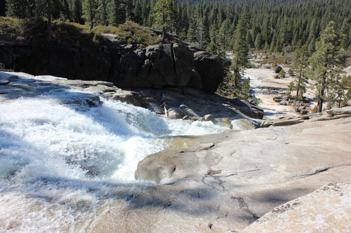 Looking down the falls