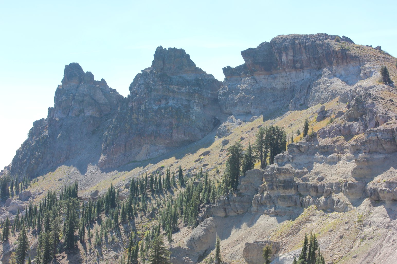 Looking back at Castle Peak from Basin Peak