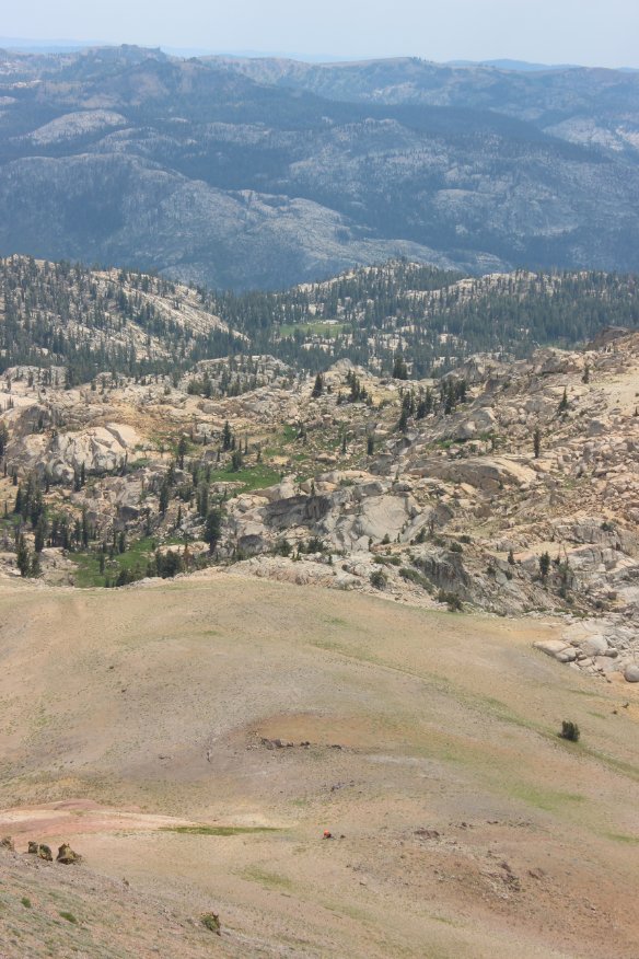 A look down toward the trail