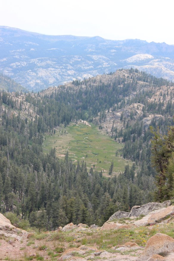 One more look at the Sporing Meadow far below