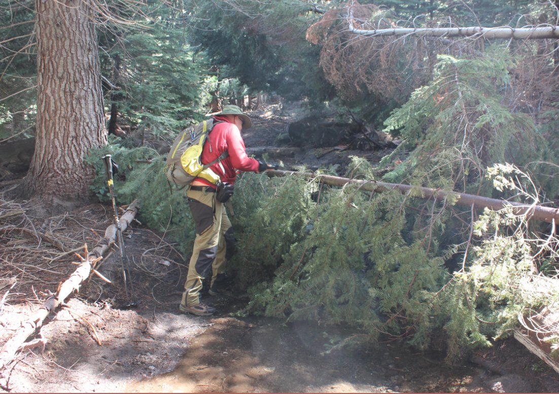 Working on the trail