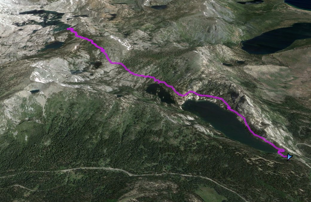 GPS track of hike