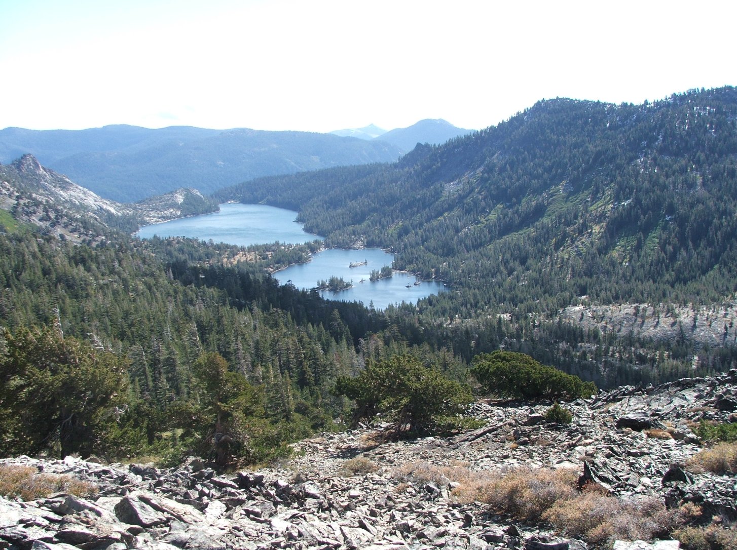 View back toward Echo Lakes
