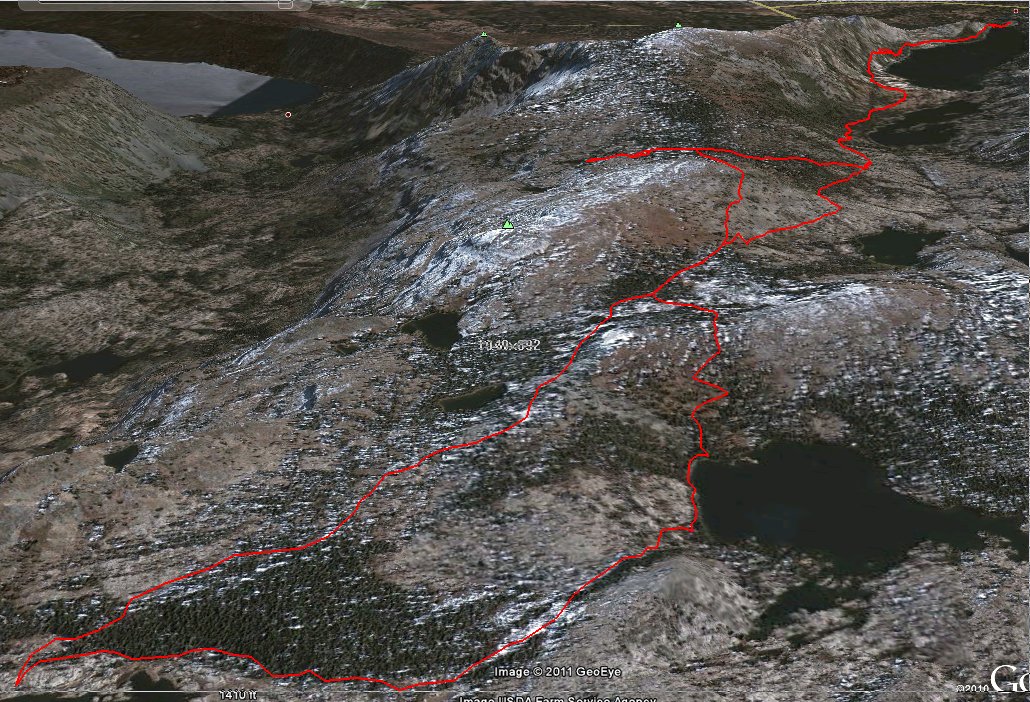 GPS track of hike