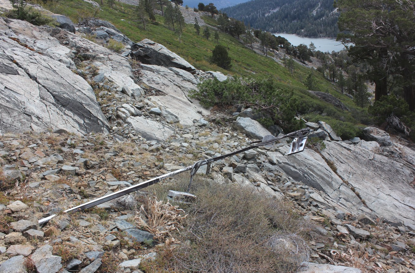 Making our way down the rocks