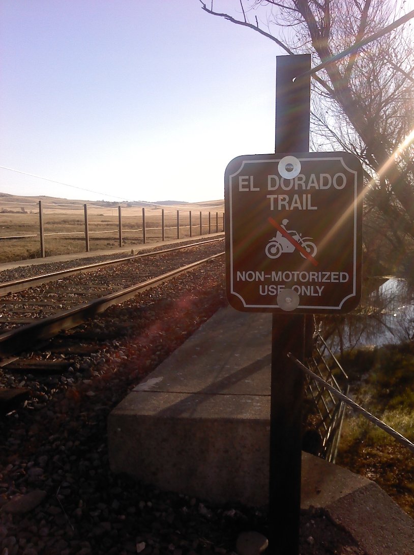 The west edge of the El Dorado trail