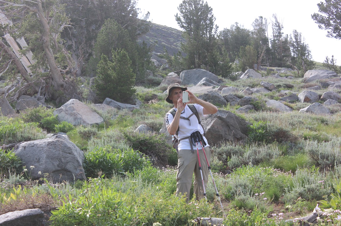 Phil checking out the views