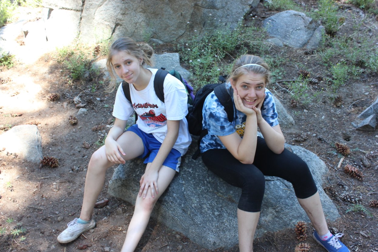 Taking a break halfway back to the trailhead