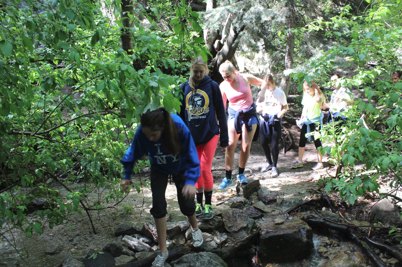 Our group heading up the trail