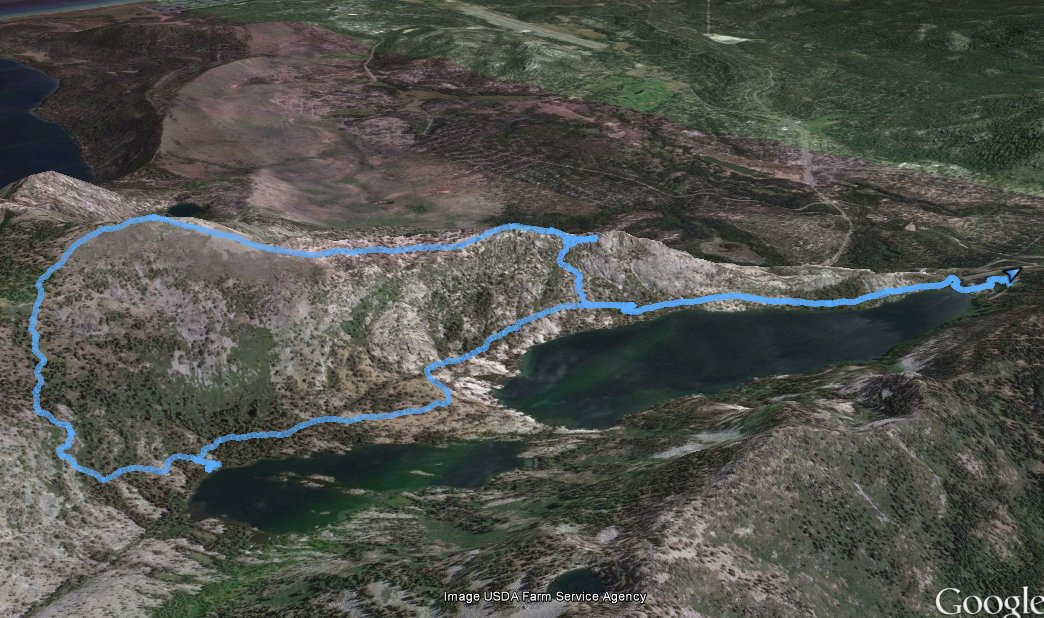 GPS track of hike