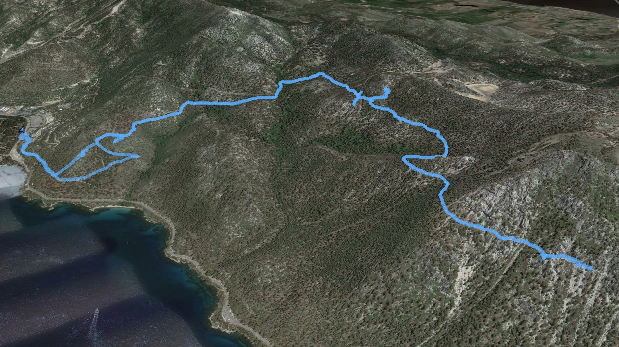 GPS track of hike