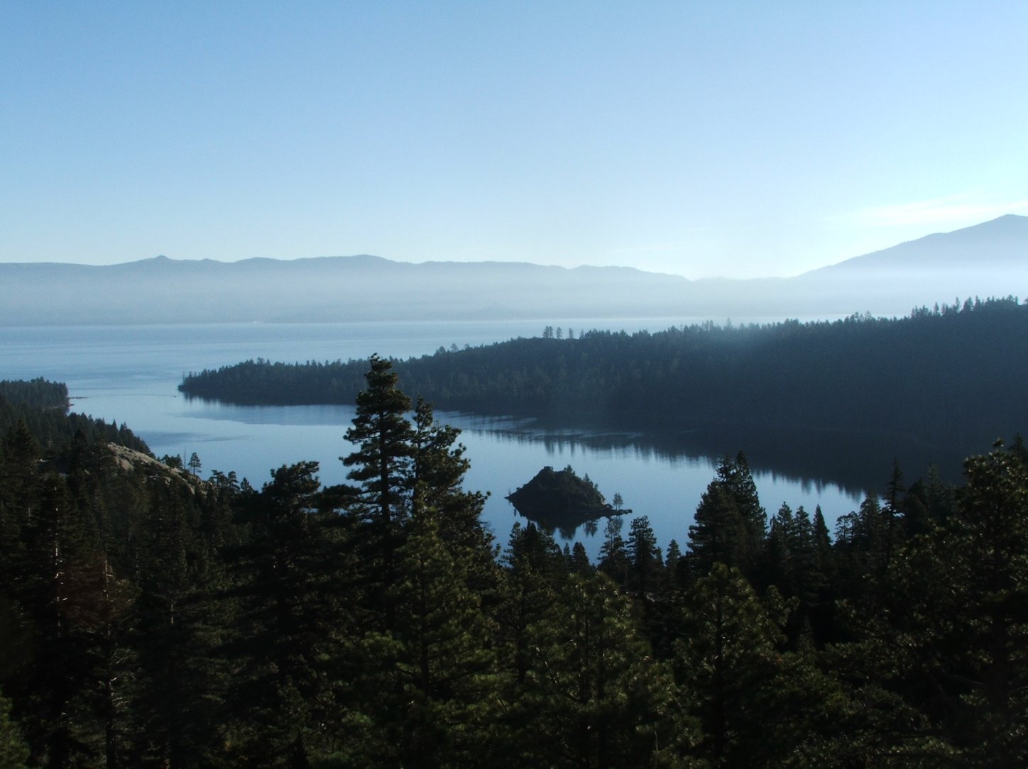 Emerald Bay early in the morning from the trailhead