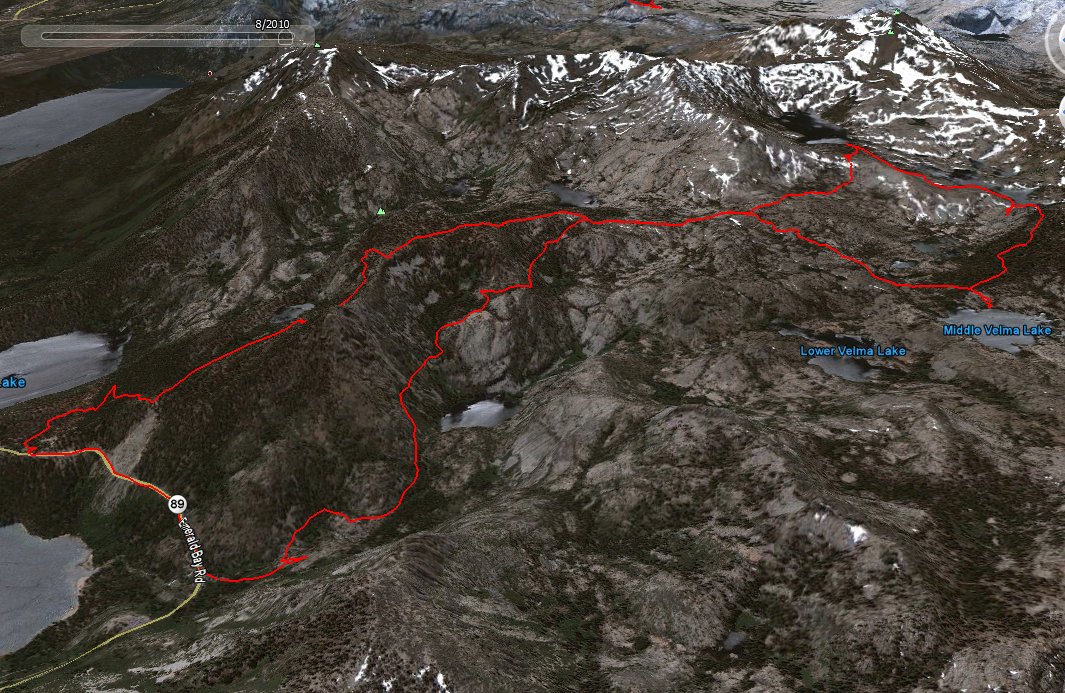 GPS track of hike