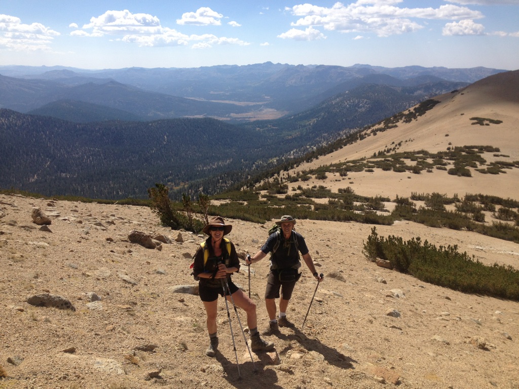 Julia and Greg on the way up