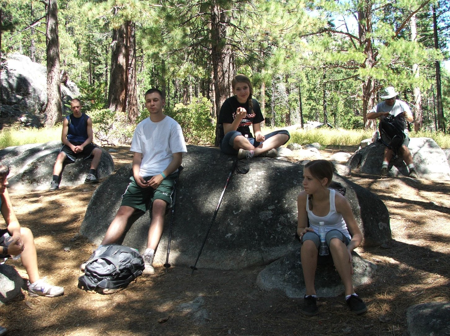 Stopping for lunch near the falls
