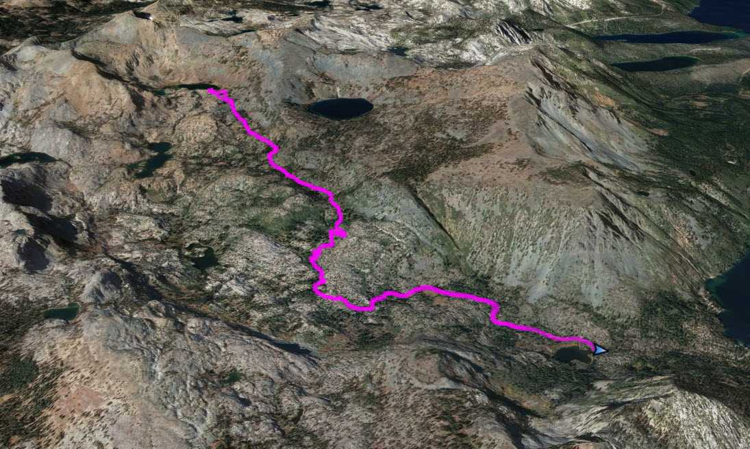 GPS track of hike
