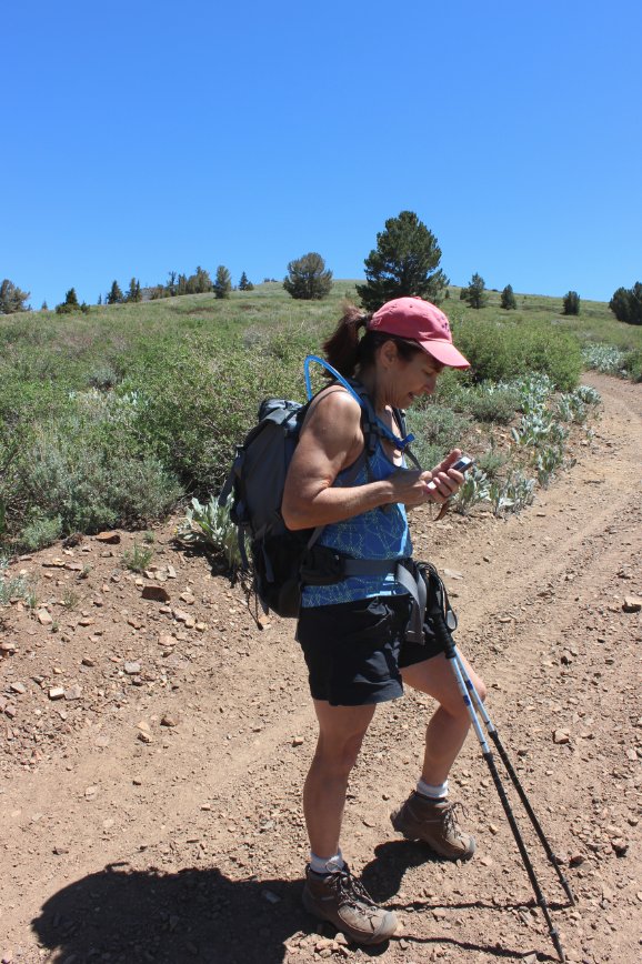 Gail on the trail