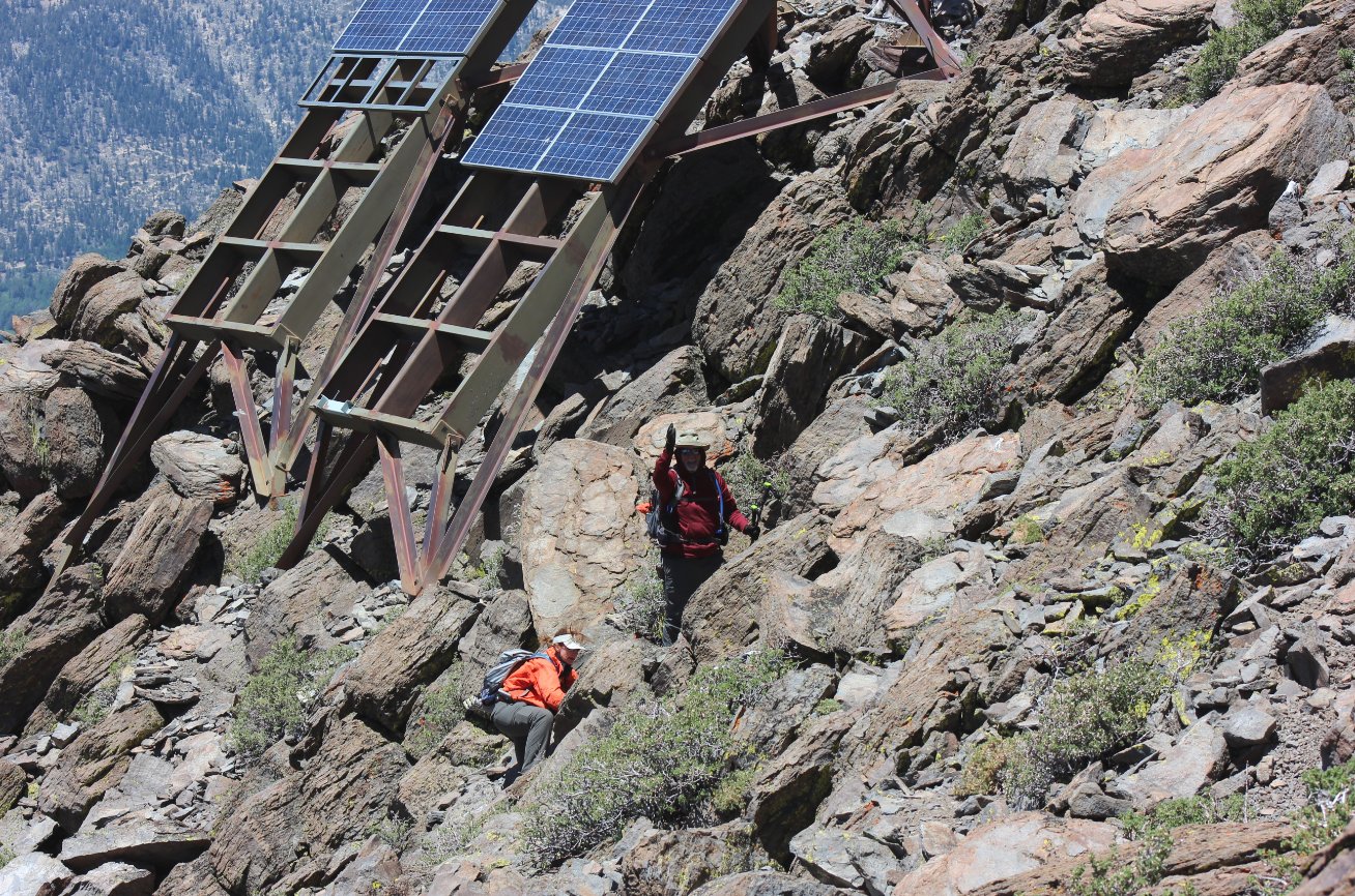 Final ascent to the peak