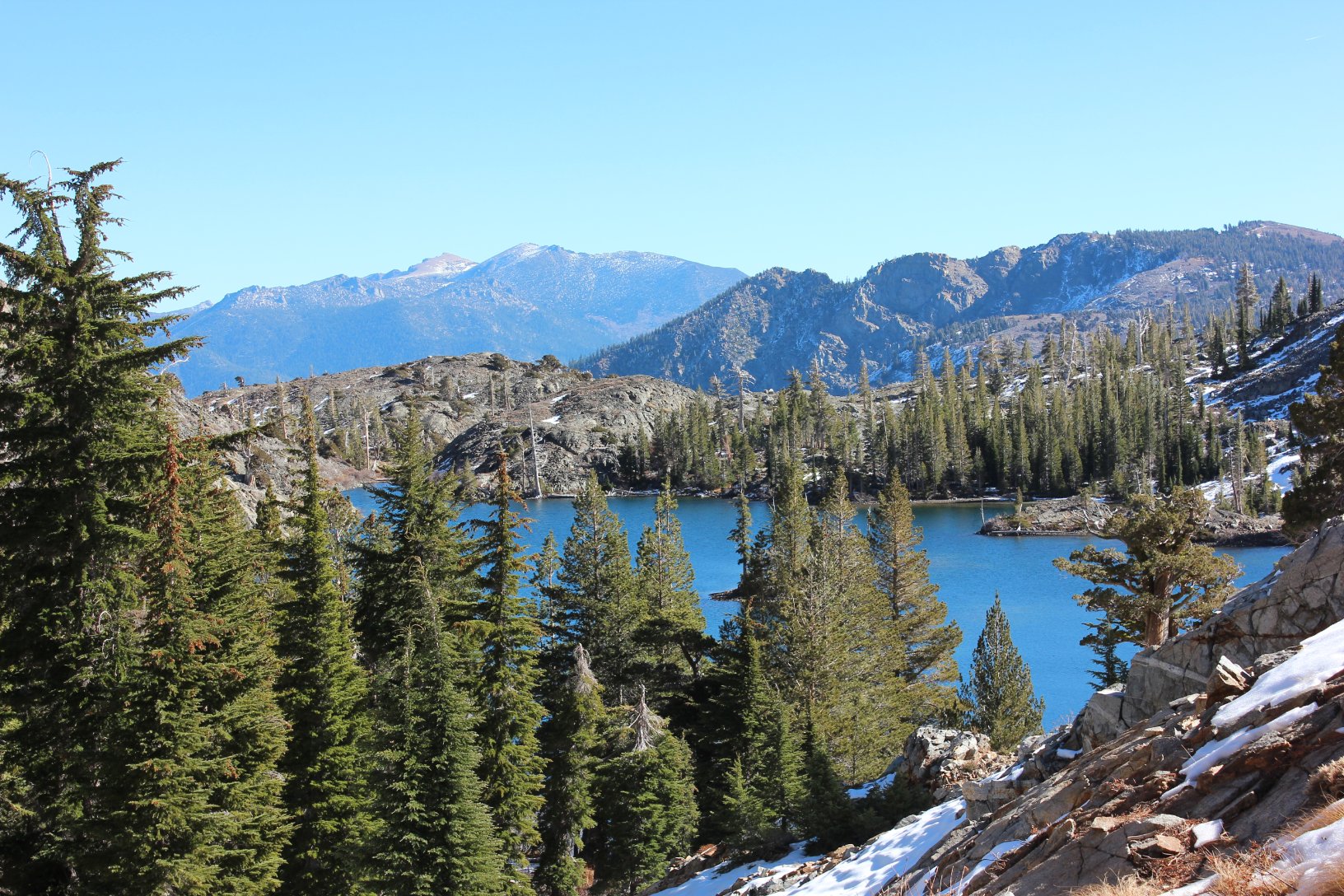 Coming back down on Heather Lake