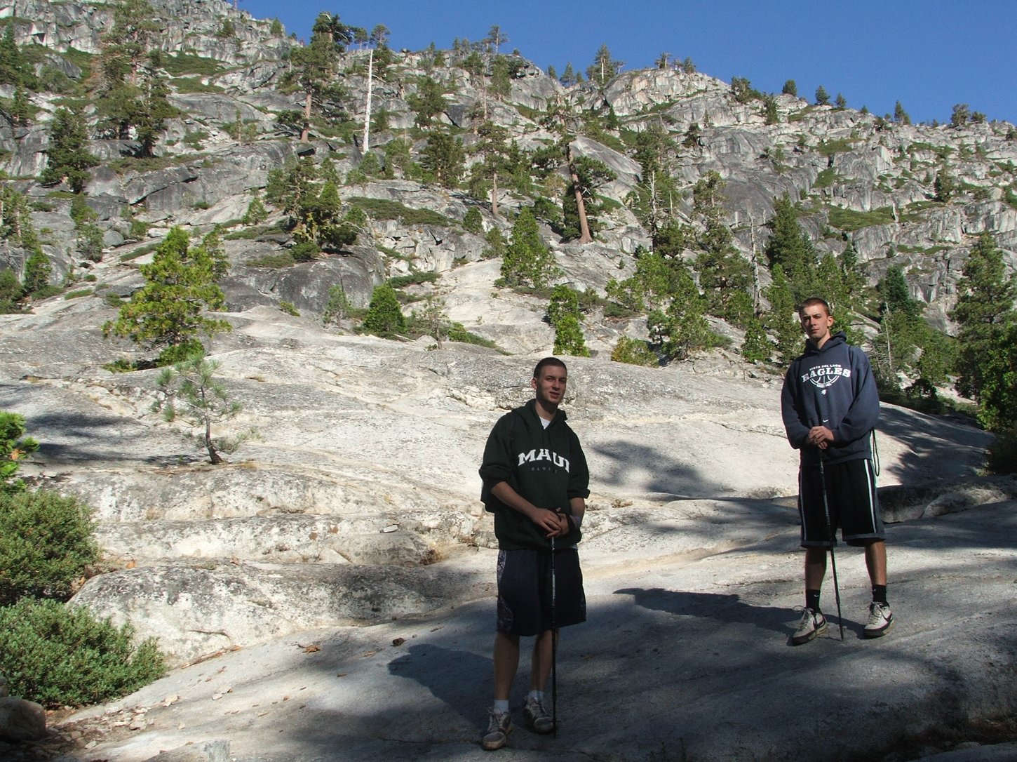 Tristan and Dustin near the falls