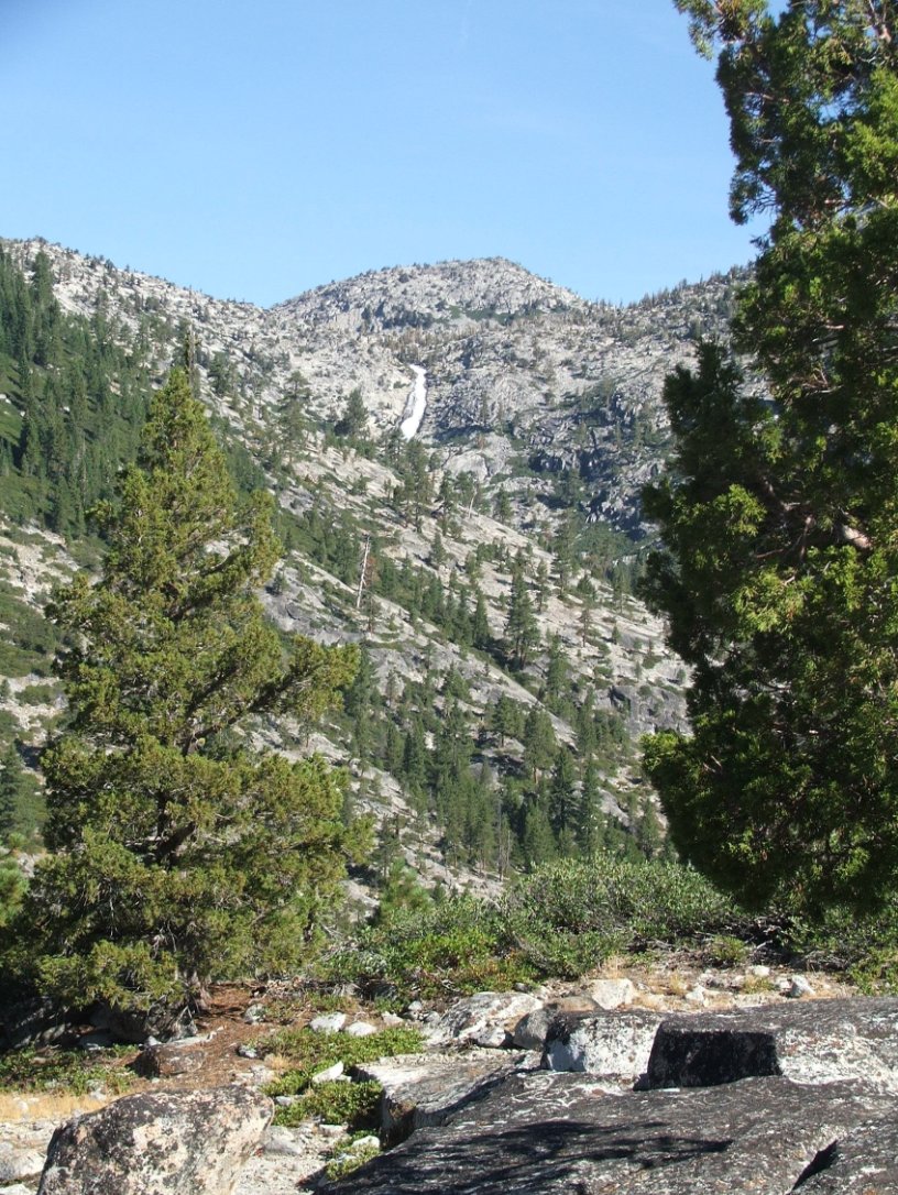 Top of Horsetail Falls from below