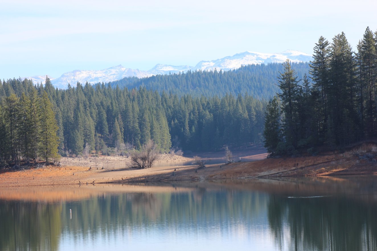 View across the lake