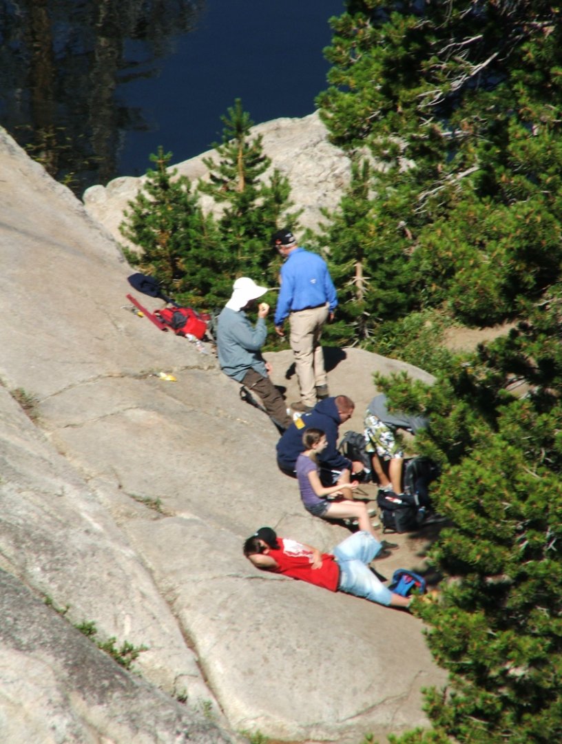 Group from overlook high above