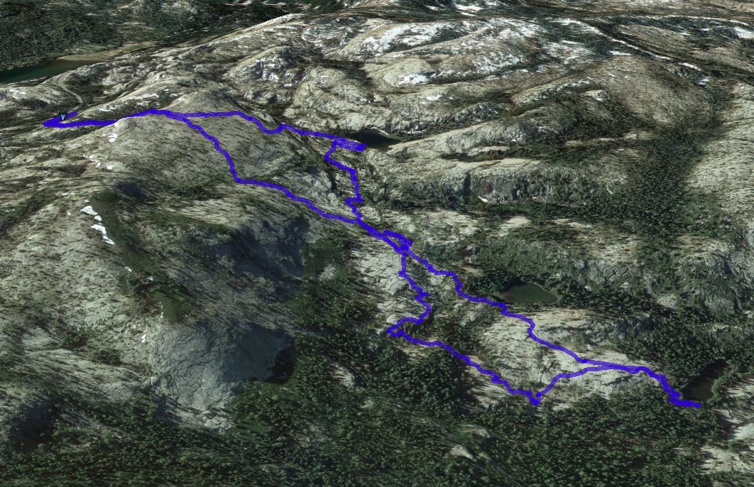 GPS Track of Hike