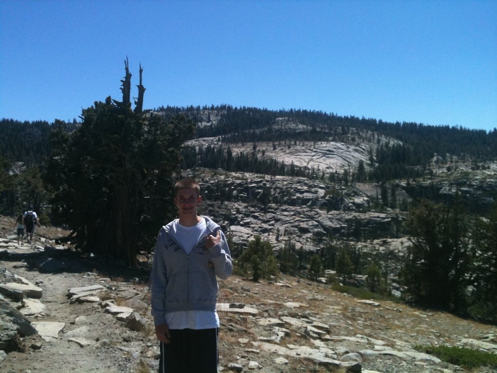 Dustin on the trail