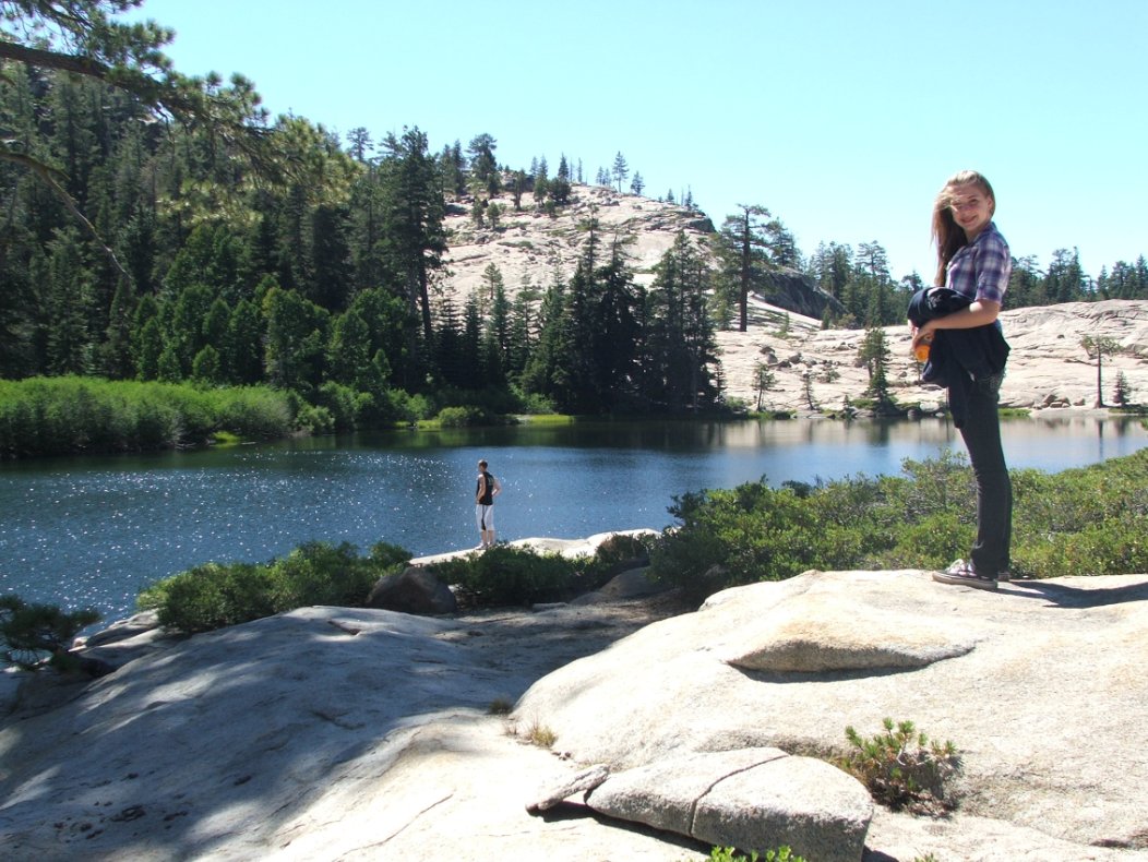 Tristan and Sierra at the lake
