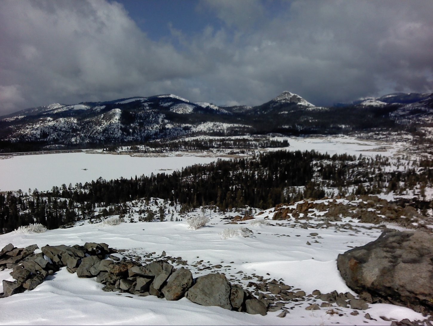 Clouds over Tell's Peak early on the way