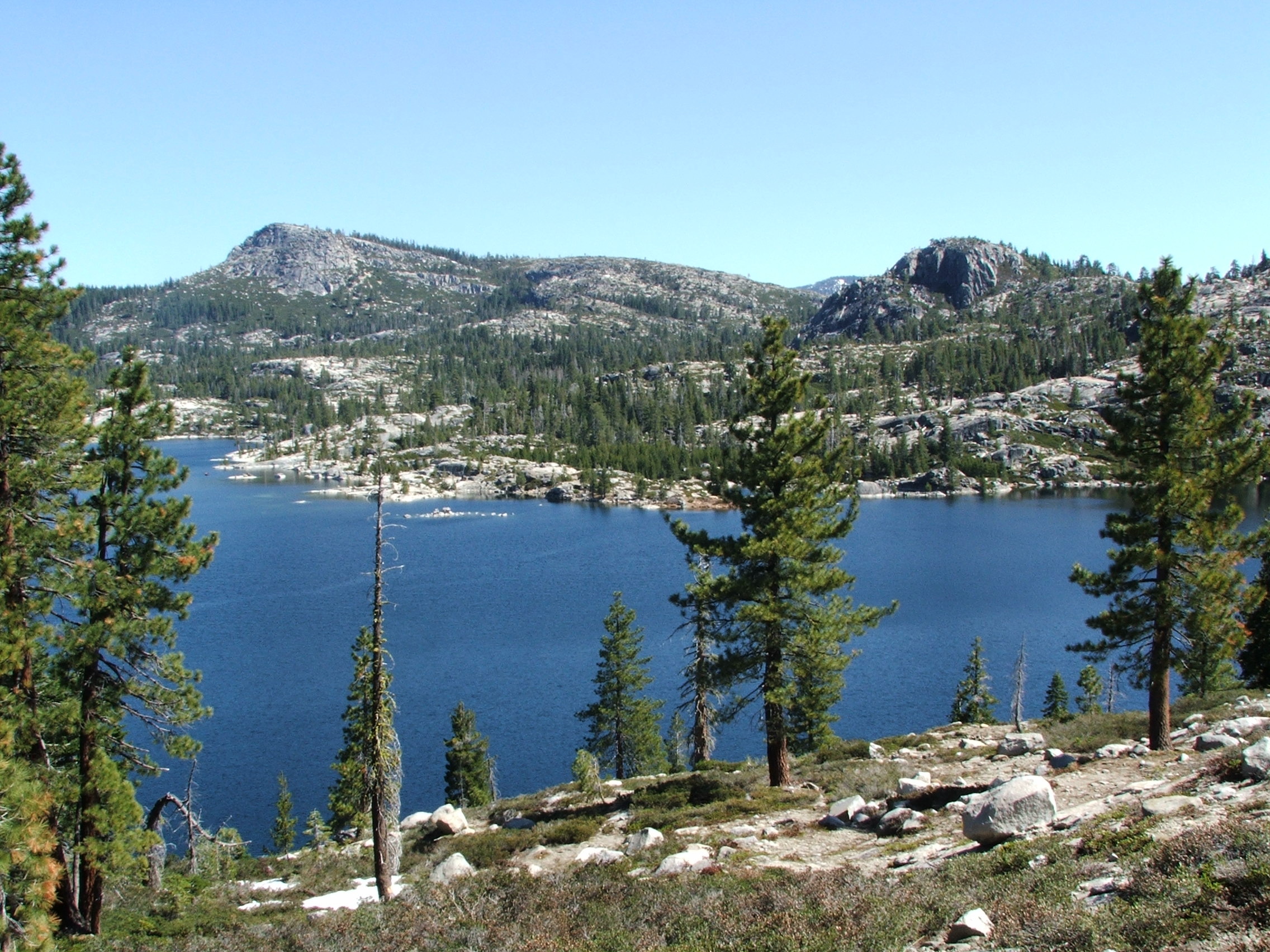 Looking west across lake