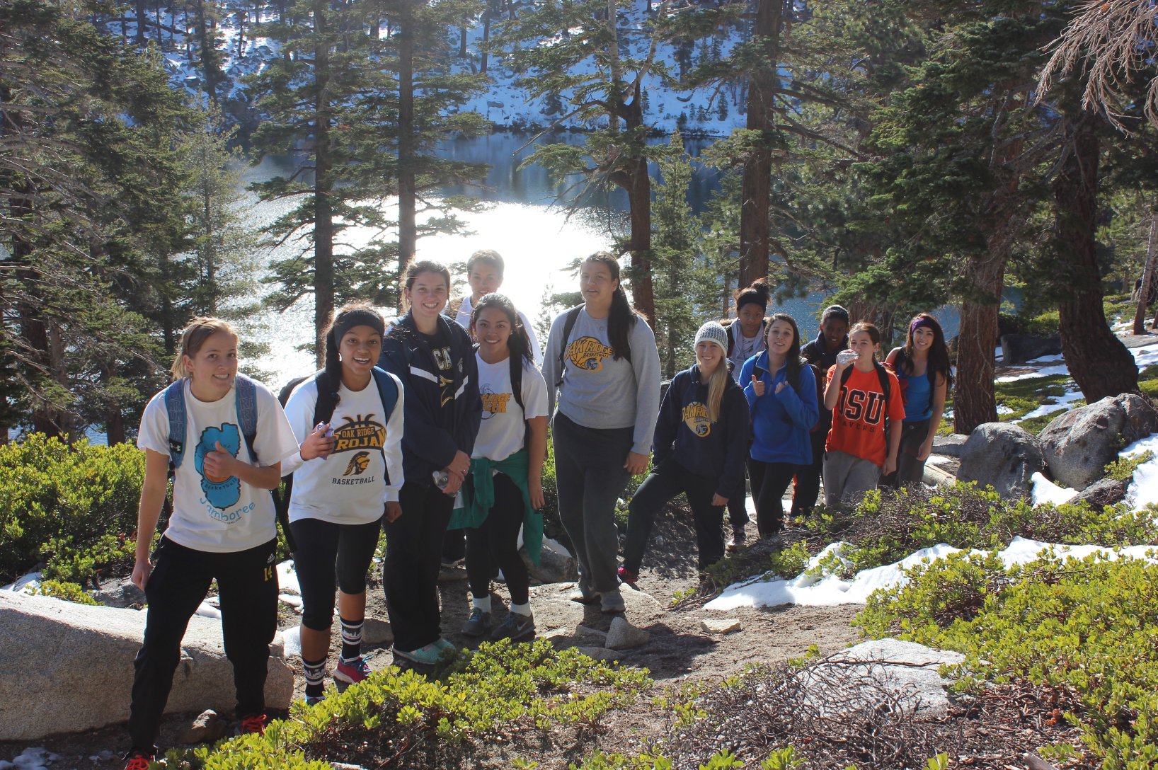 The group on the trail