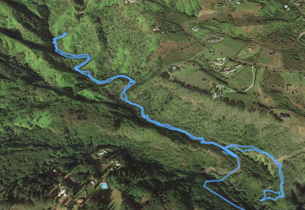 GPS track of hike