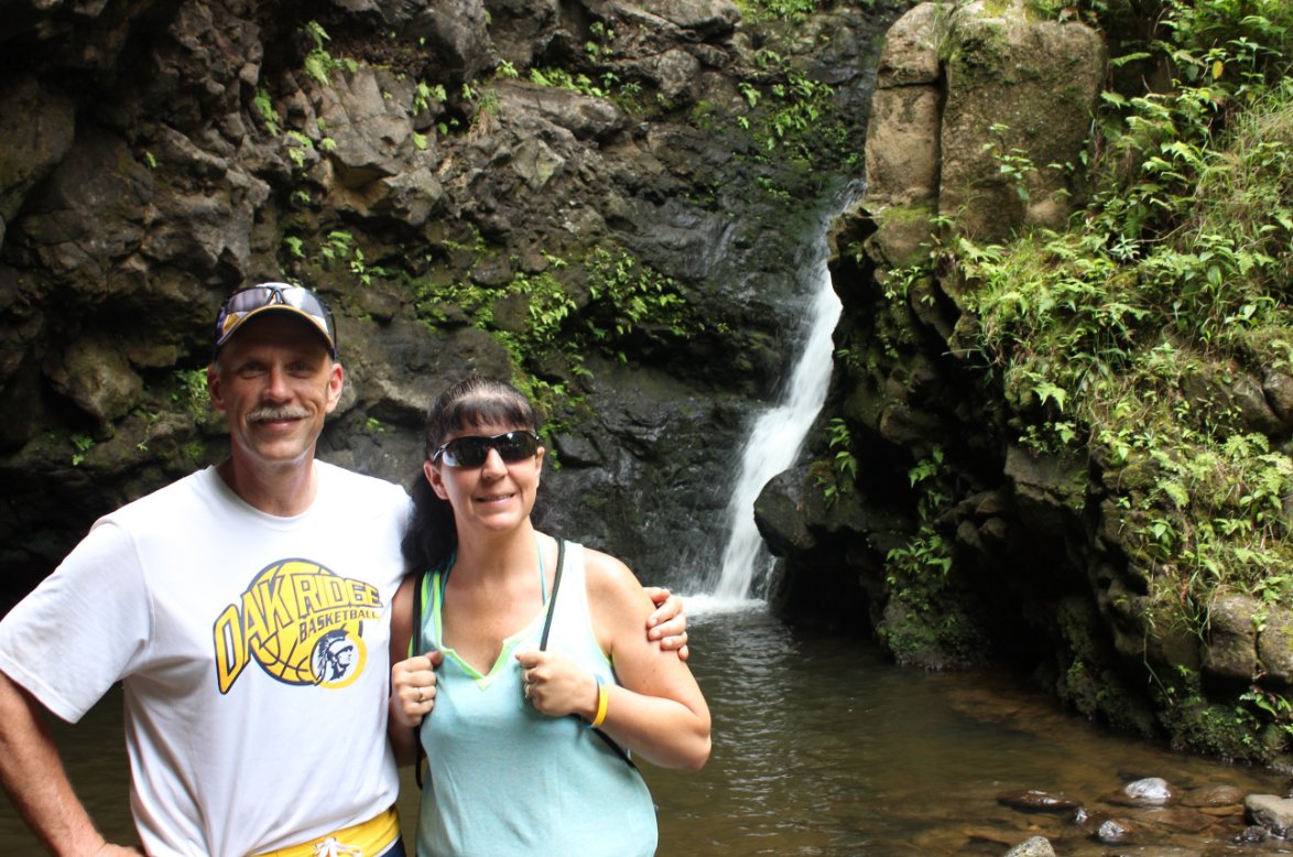 Greg and Annie at the falls