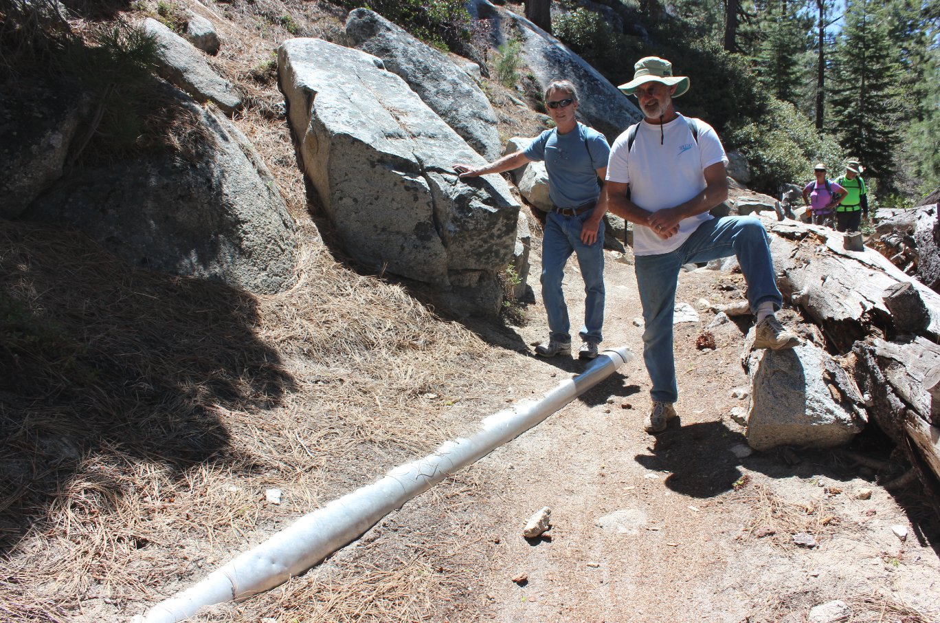 Some of the rebuilt flume from the 1960s