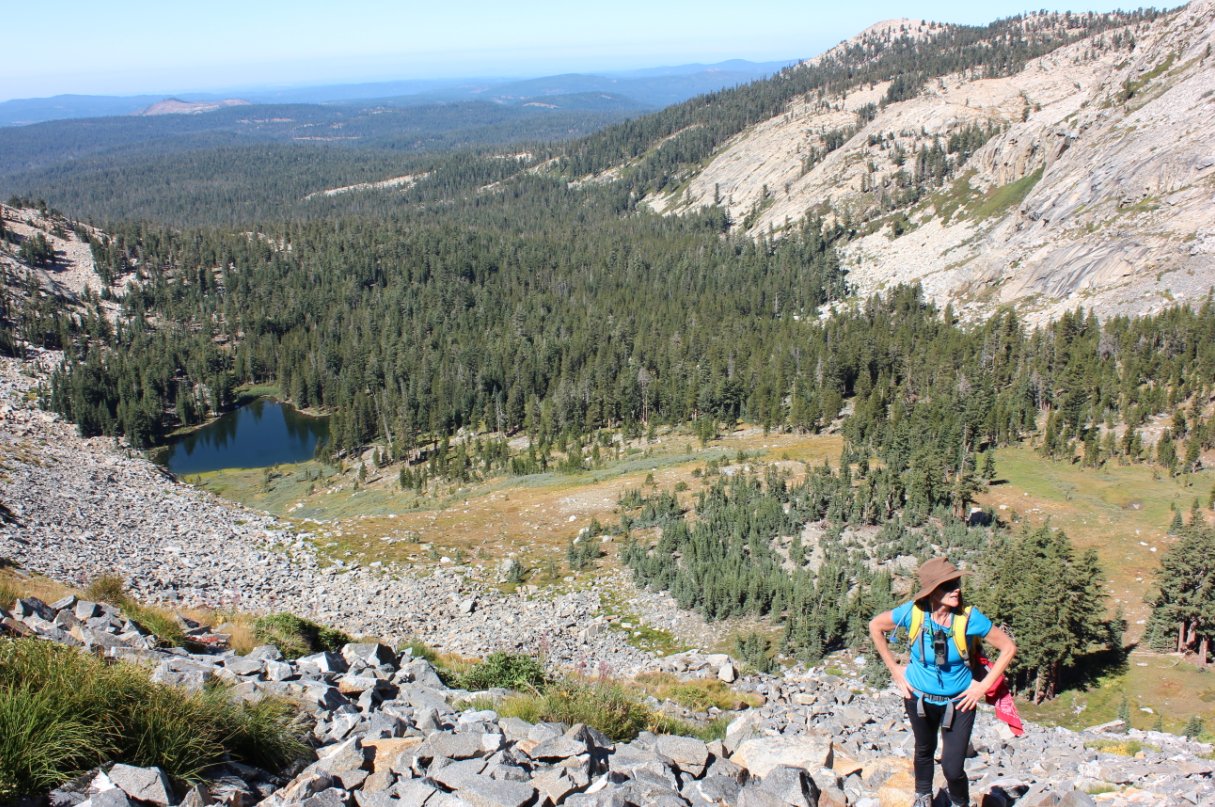 Near the top of the talus slopes