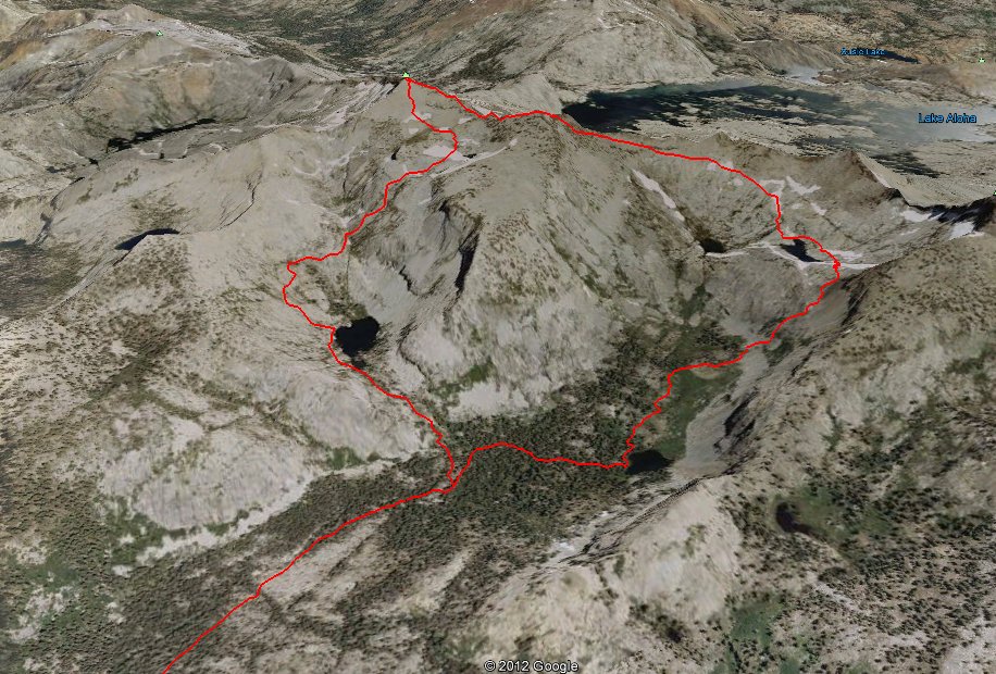 GPS track of hike