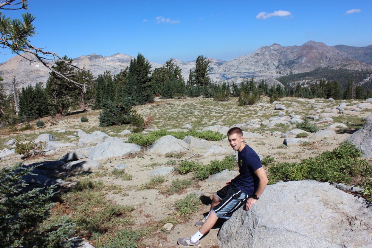 Taking a break on the way up