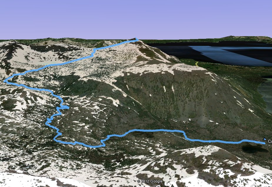 GPS track of the hike