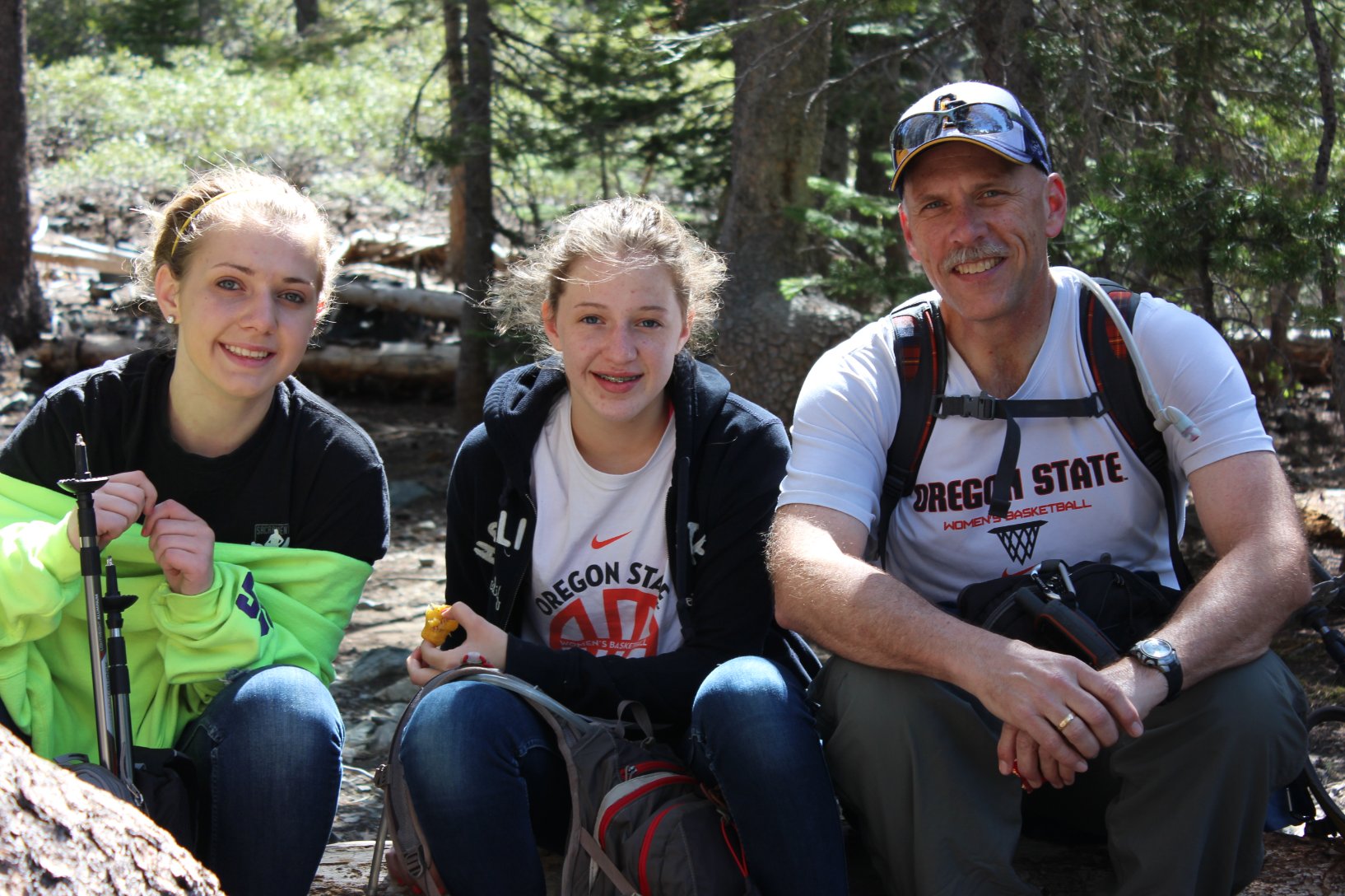 Three of us at a rest stop