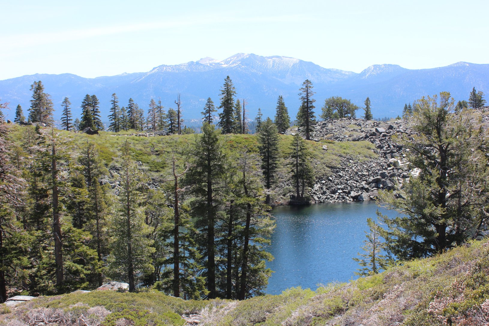 Cathedral Lake below