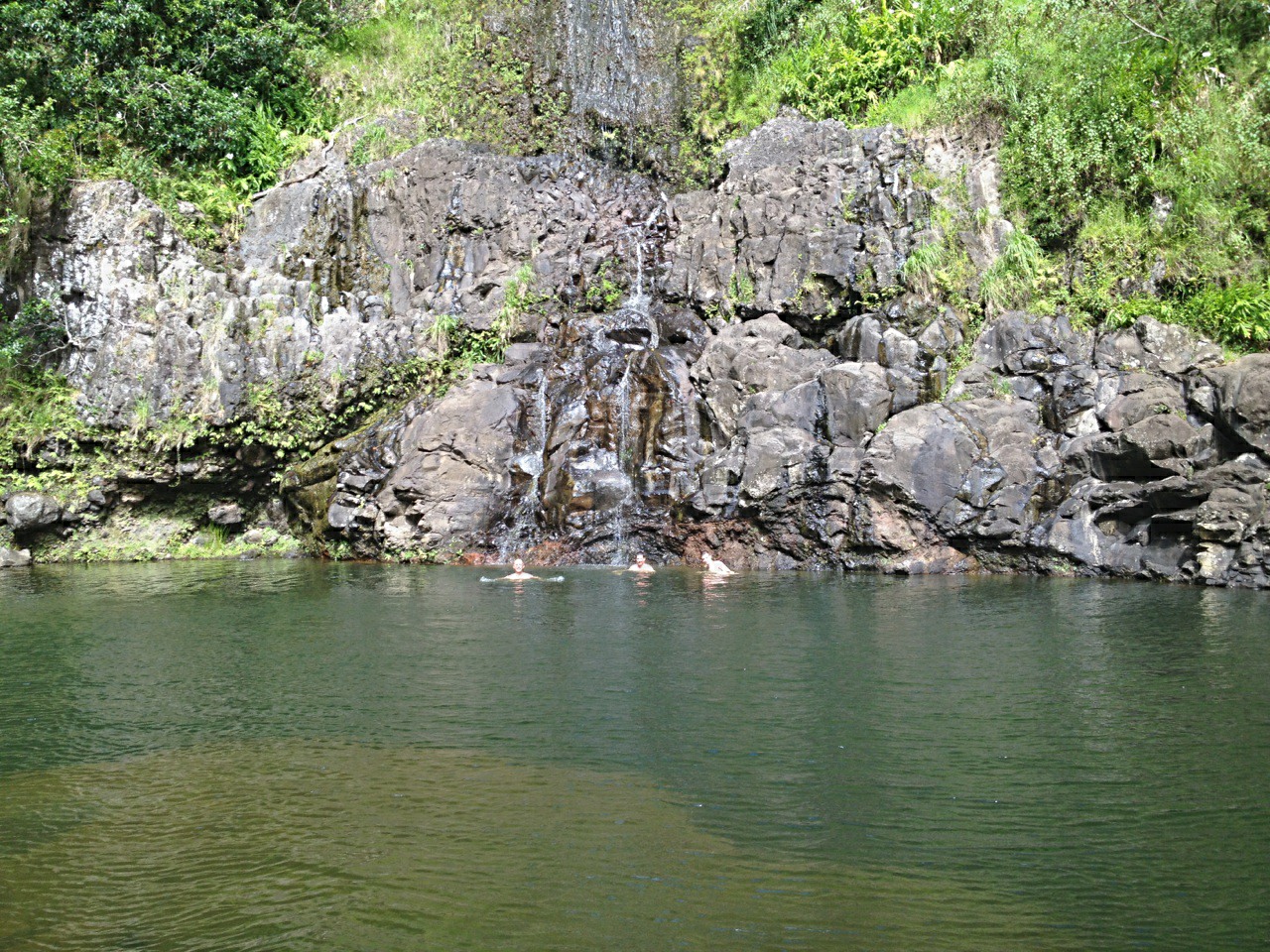 Under the falls