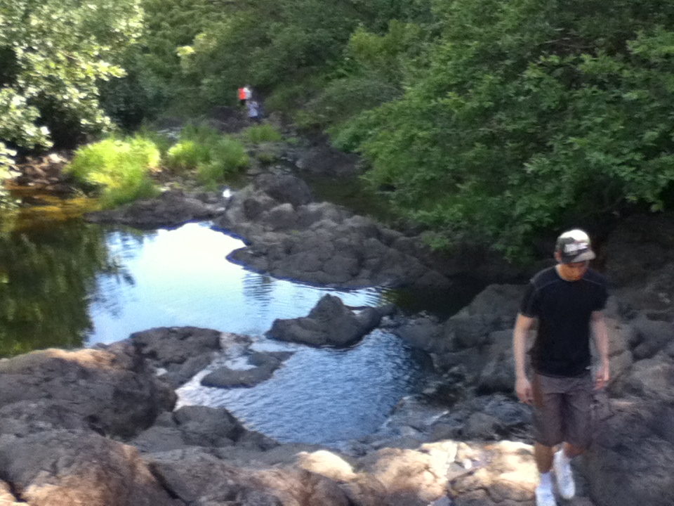 Heading to fourth falls