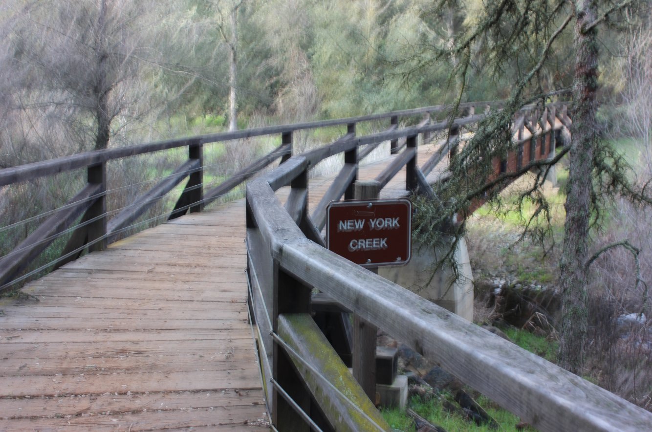 Heading across the bridge