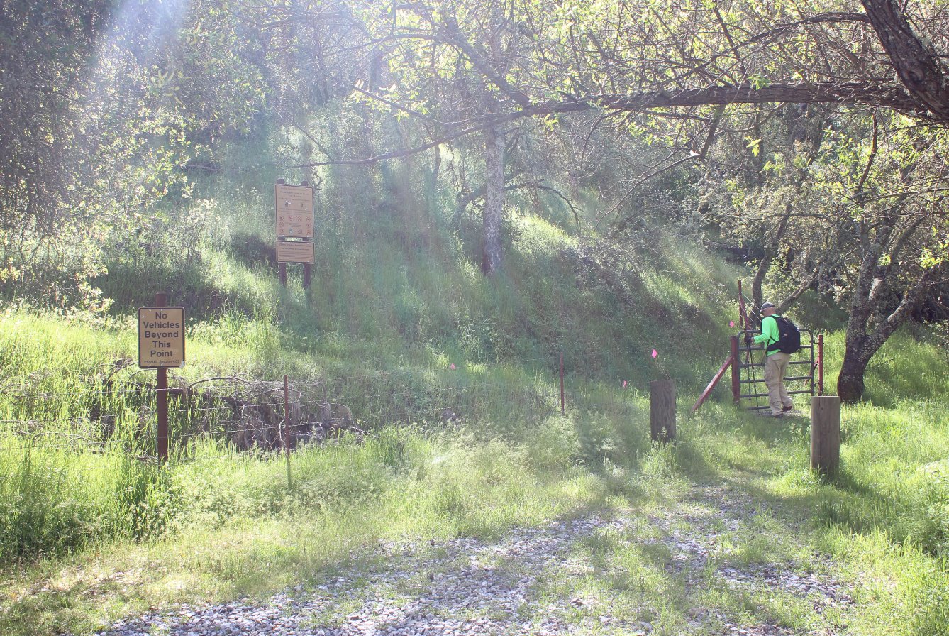 Gate to start the hike