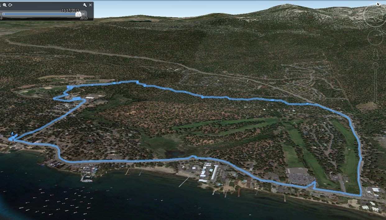 GPS track of hike
