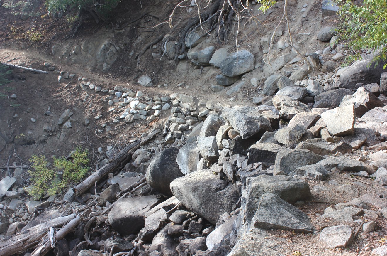 The waterfall area
